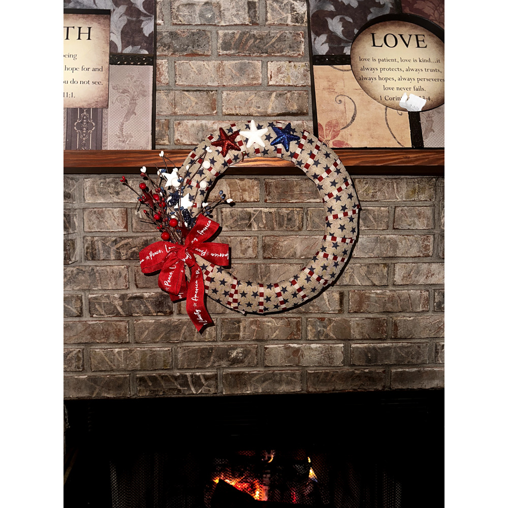 4th Of July Wreath Memorial Day Garland America Independence Day Door Decor